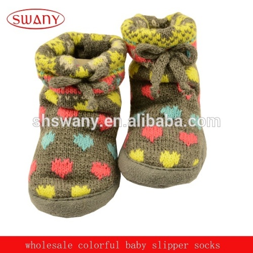 wholesale colorful new born infant baby slipper socks,knitted kids slipper socks,cute cheap slipper socks shoes,indoor shoe sock