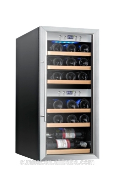 24 bottles dual zone wine fridge