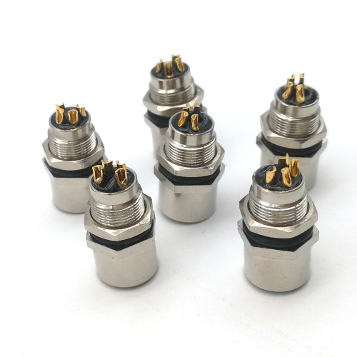 Waterproof M8 3/4/5Pin PCB Mount Socket Connector