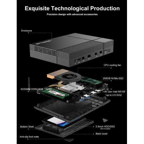 Newest Portable Mini PC N5095 N5105 Desktop Computer