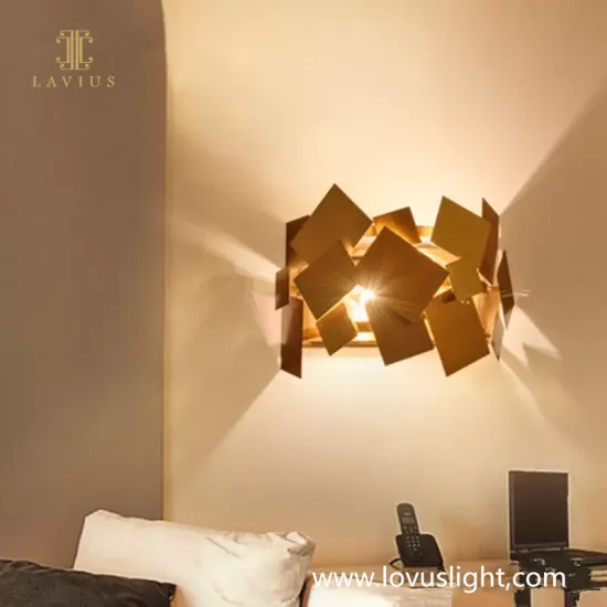 Golden creative custom wall lamp Light luxury villa decorative lighting wall lamp Modern creative wall lamp