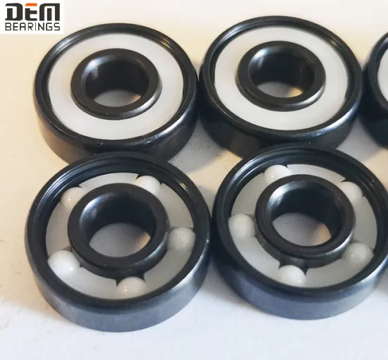 Customized High-Quality 8x22x7mm Hybrid 608 Ceramic Ball Bearings with PEEK Cage or Thick Cage