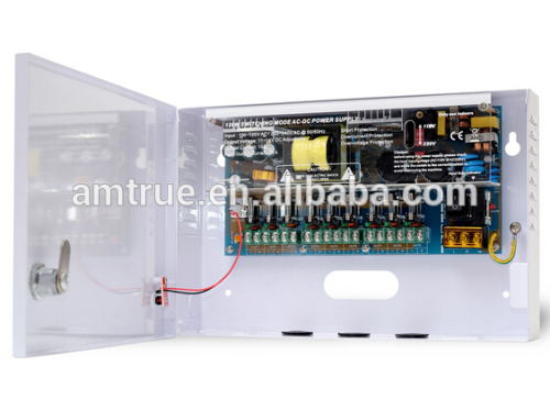 Anqishun 12v 10a 9 channel cctv power supply for CCTV camera