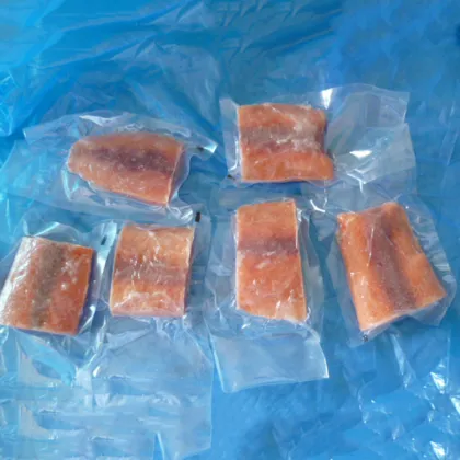 Sea Iqf Wild Alaska Salmon Portion Fresh Salmon Portion Skinless Pink Salmon Portion Supplier