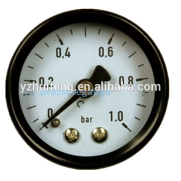 Low Price Ecomomical Black Metal Gauges Steel Case Pressure Gauge