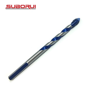 SUBORUI 8mm Triangle Shank Multipurpose Drill Bit Set for Concrete, Ceramic, and Glass