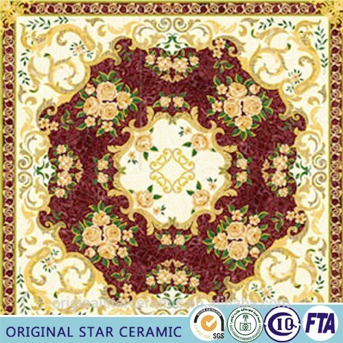 Multicolor decorative ceramic carpet floor tiles