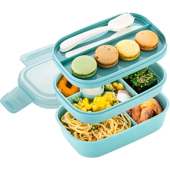 Hyri 4-Compartment Microwave Safe Plastic Bento Box for Wholesale Salad and Lunch