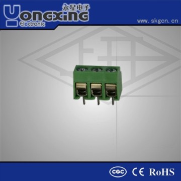 Hot sale 5.00mm 10Amp 300V AC Euro Type PCB Screw brass fuse terminal block