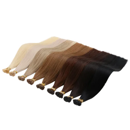 New Arrival Double Drawn Cuticle Aligned Russian Hair 1g/strand Keratin Flat Tip Hair Extension