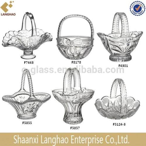 Different Types of Clear Glass Empty Gift Basket