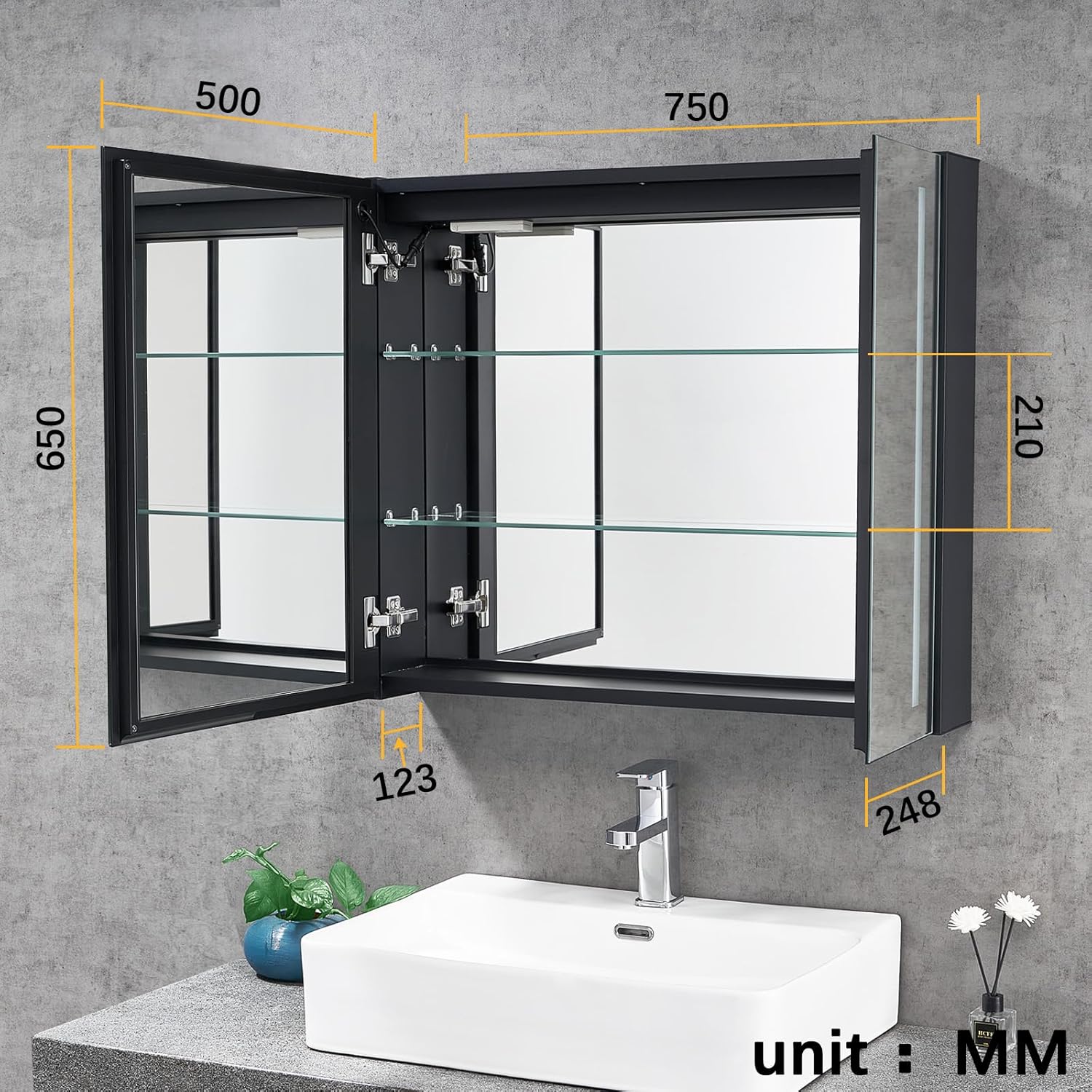 Aluminum Mirror Cabinets