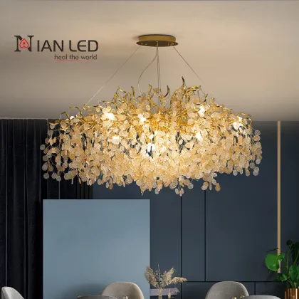 Factory Price Golden Crystal Chandelier Pendant Light