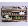 Wooden Shoe Rack Storage Bench with Basket drawers