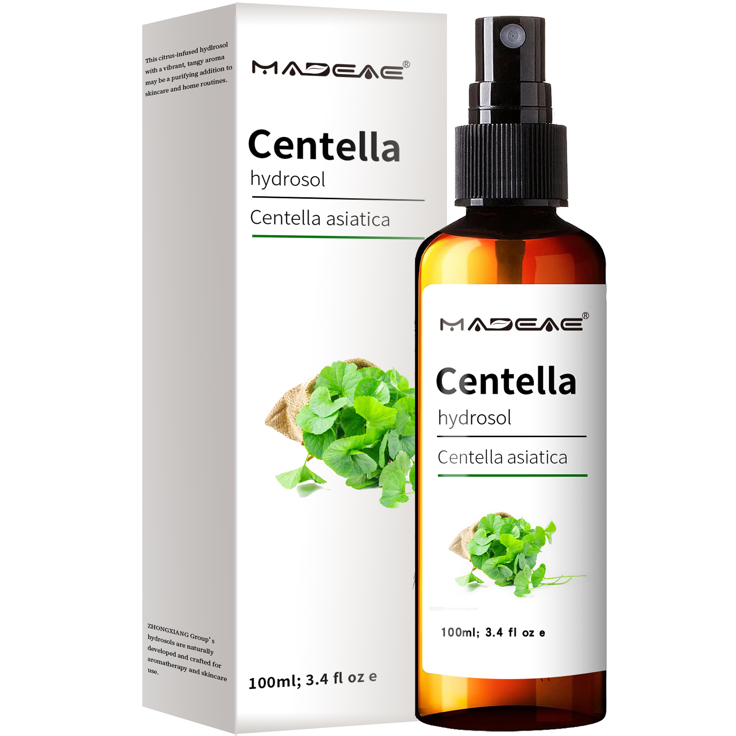 Centella a vapor natural de destilar 100% puro Centella asiatica Hydrosol Care Centella Hydrosol