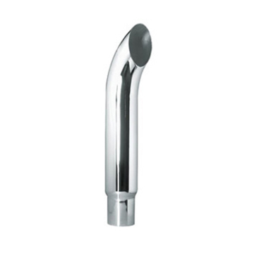 5 Inch OD 54 Inch Long Curved Top Chrome Exhaust Stack Pipe