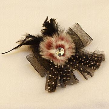 Stylish Feather Brooch, Also Hairpin, Dual Use, Vivid and Elegant, Hot Sell, Trail Orders Accepted