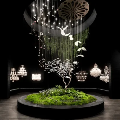 Creative Bird Chandelier: Art Hotel Project Sea Gull Wings Glass Chandelier for Villa Indoor Decoration