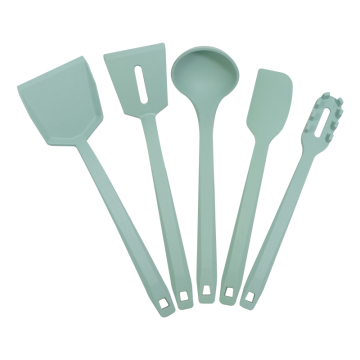 Green Silicone Utensil Set - Customized Kitchen Accessories (5 Pieces)