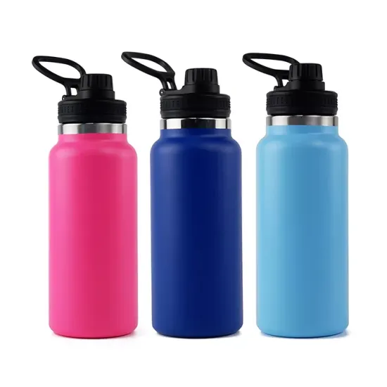 Custom Logo Insulated Drink Bottle for Outdoor Mountaineering, Kids Sports Thermos, 32OZ Stainless Steel Hot Water Flask