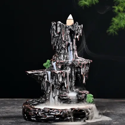 Indoor Agarwood Sandalwood Incense Burner with Waterfall Design