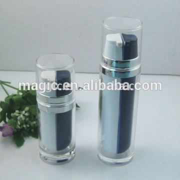 Dual tube plastic lotion bottles with acrylic material
