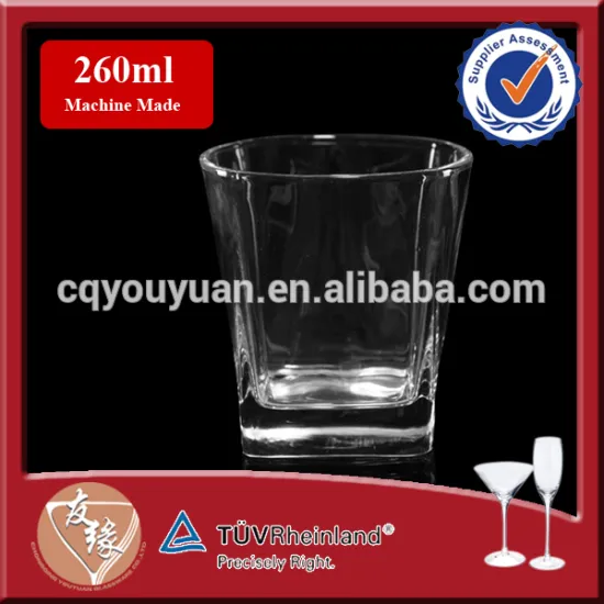 Custom made cheap 240ml volume personalised whisky glasses