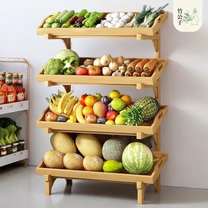 Durable Bamboo and Wooden Storage Organizer