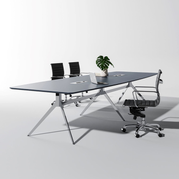Custom Rectangle Metal Legs Meeting Table for Boardrooms and Offices