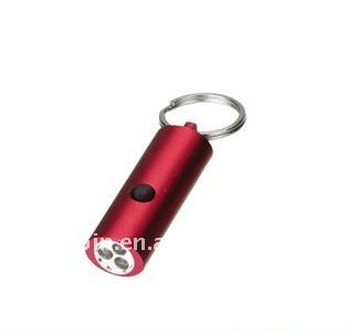 3leds keychain torch light, led flashlight with key ring