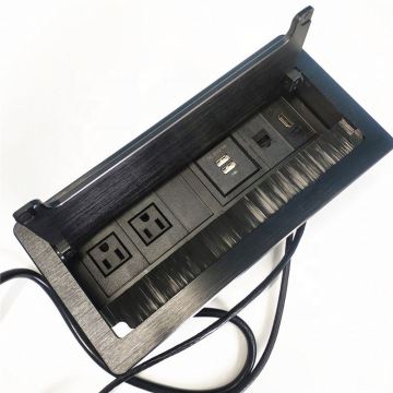 Couvercle de sortie de bureau en alliage en alliage en aluminium avec conception de flip à clapet
