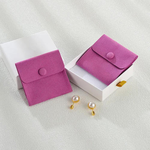 Envelope Suede Microfiber Jewelry Card Pouches