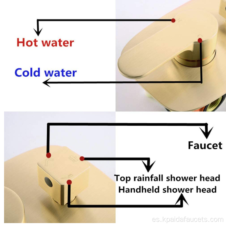 Fantástico sistema de cabeza de ducha de lluvia montada en la pared