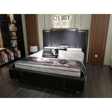Nailhead Trim Genuine Leather Bed2020