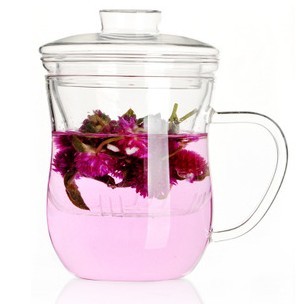 Hot sale Borosilicate Glass Tea Infuser Cup 350ml