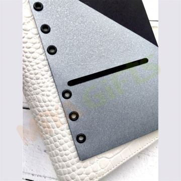 Custom A6 Double-Sided Black Grey Pocket Insert for Planner Notebook Journal
