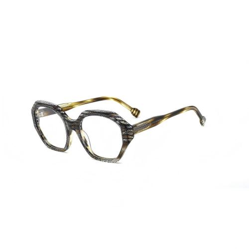 Textured Layered Acetate Octagonal Optical Glasses ME2047