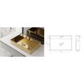 Gold 304 Handmade Single Basin Bathroom Sink