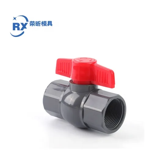PVC Octagonal Ball Valve Injection Mould with Thread Type for Plastic Valves