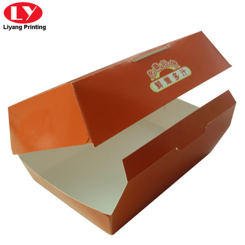 Food Grade Paper Hamburger Boxes Printing