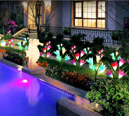 Simulation Lily Lawn Lights