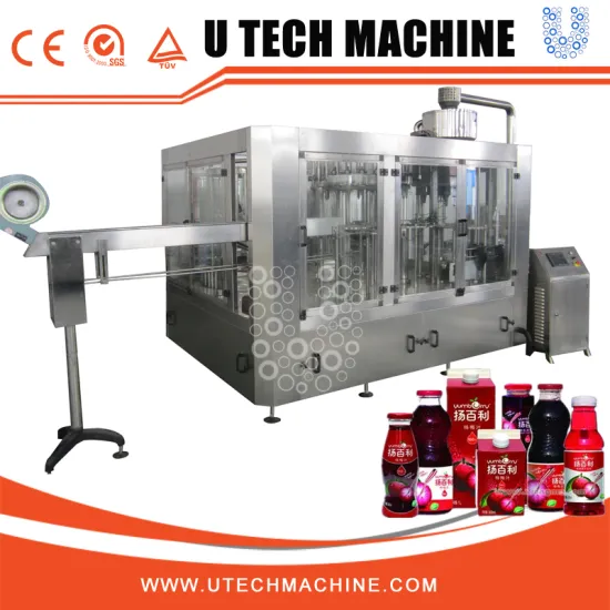 Automatic pet bottle fruit juice hot filling machine