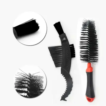 2-Piece Bike Cleaning Kit: Tire Chain Cleaner & Brush Set for Wheel Chains and Spokes