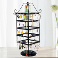 4-Tier Rotary Metal Jewelry Display Earring Stand Holder