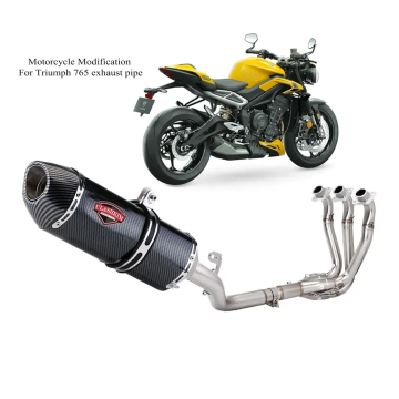 Stainless Steel Exhaust Muffler Front Middle Section for Triumph 765