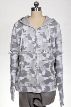 Knitted men's hood jacket