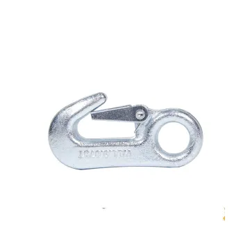 heavy duty Forged Electric Galvanized Cargo Grab Hook Lifting Eye Hook With Latch