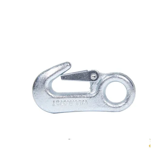 heavy duty Forged Electric Galvanized Cargo Grab Hook Lifting Eye Hook With Latch