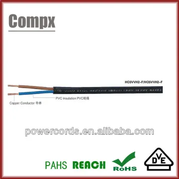 H03VV-F H03V2V2-F VDE PVC Power Cable