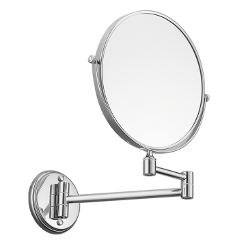 Telescopic Foldable Magnifying Wall-Mounted Makeup and Shaving Mirror